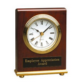 Rosewood Piano Finish Desk Clock (Battery Included) - 4"x5"